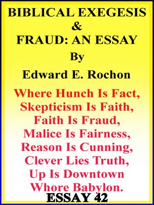 cover image of Biblical Exegesis & Fraud